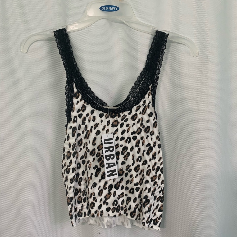 NWT urban outfitters lacey cheetah print tank top